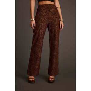 12th Tribe Milan Cognac Swirl Wide Leg Trouser Size XLXL